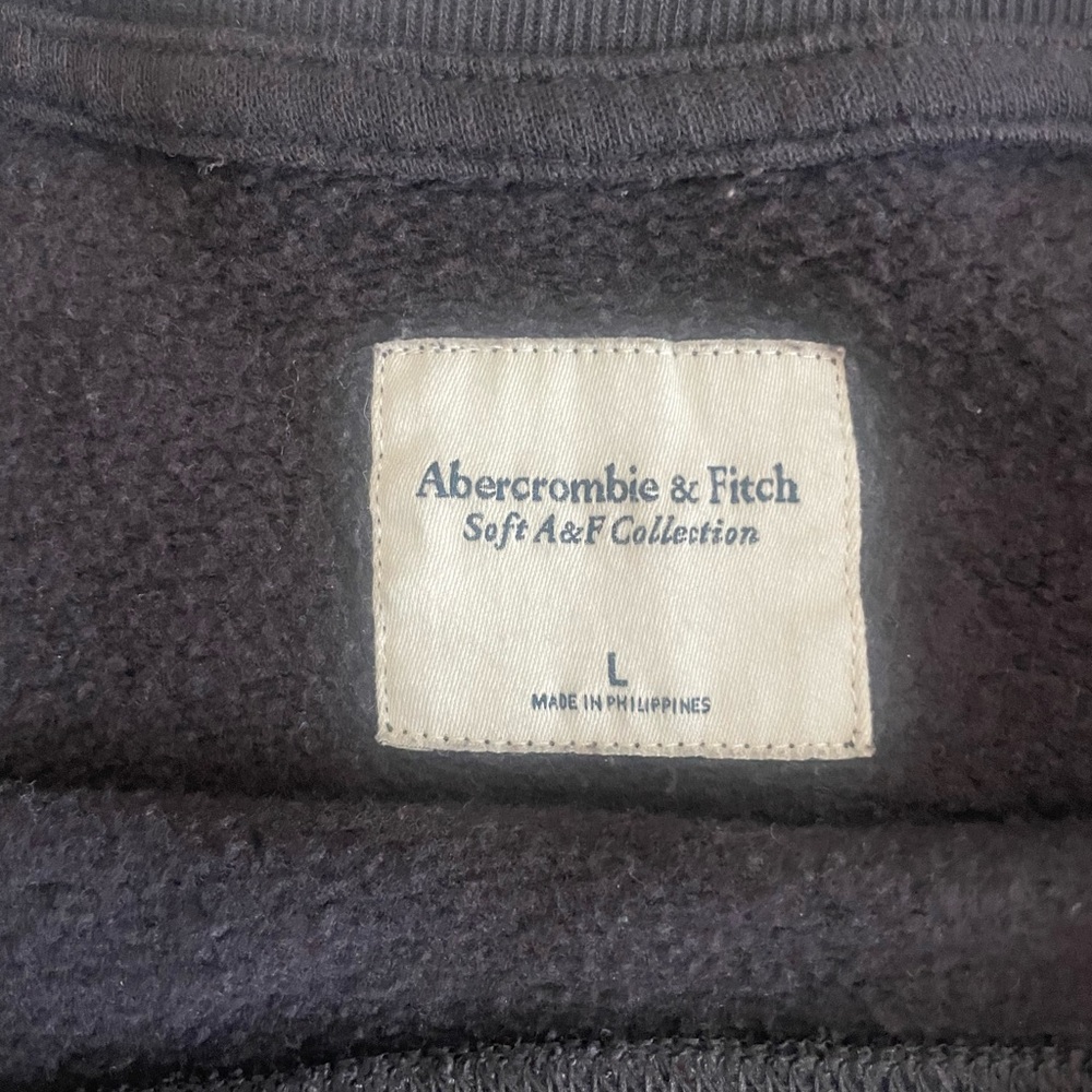 Abercrombie & Fitch Black Sweatshirt with White Logo - Picture 3 of 6